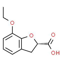 ChemSpider 2D Image | (2S)-7-Ethoxy-2,3-dihydro-1-benzofuran-2-carboxylic acid | C11H12O4