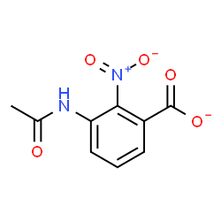ChemSpider 2D Image | 3-Acetamido-2-nitrobenzoate | C9H7N2O5