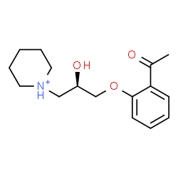 ChemSpider 2D Image | 1-[(2R)-3-(2-Acetylphenoxy)-2-hydroxypropyl]piperidinium | C16H24NO3