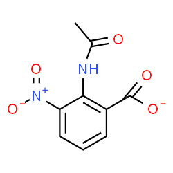 ChemSpider 2D Image | 2-Acetamido-3-nitrobenzoate | C9H7N2O5