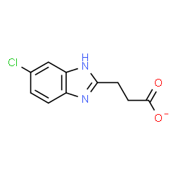 ChemSpider 2D Image | 3-(6-Chloro-1H-benzimidazol-2-yl)propanoate | C10H8ClN2O2