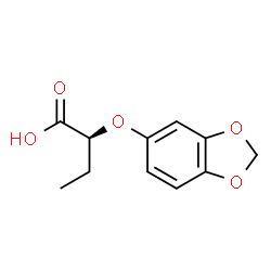 ChemSpider 2D Image | (2S)-2-(1,3-Benzodioxol-5-yloxy)butanoic acid | C11H12O5