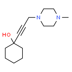 ChemSpider 2D Image | 1-[3-(4-Methyl-1-piperazinyl)-1-propyn-1-yl]cyclohexanol | C14H24N2O