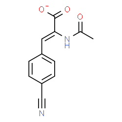 ChemSpider 2D Image | (2Z)-2-Acetamido-3-(4-cyanophenyl)acrylate | C12H9N2O3
