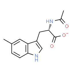 ChemSpider 2D Image | (2S)-2-Acetamido-3-(5-methyl-1H-indol-3-yl)propanoate | C14H15N2O3