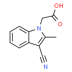 ChemSpider 2D Image | (3-CYANO-2-METHYLINDOL-1-YL)ACETIC ACID | C12H10N2O2