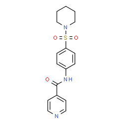 ChemSpider 2D Image | N-[4-(1-Piperidinylsulfonyl)phenyl]isonicotinamide | C17H19N3O3S