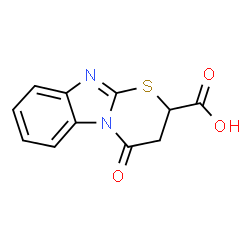 ChemSpider 2D Image | 4-Oxo-3,4-dihydro-2H-[1,3]thiazino[3,2-a]benzimidazole-2-carboxylic acid | C11H8N2O3S