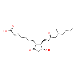 ChemSpider 2D Image | (2E)-7-{(1R,2R,3R)-3-Hydroxy-2-[(1E,3S,5R)-3-hydroxy-5-methyl-1-nonen-1-yl]-5-oxocyclopentyl}-2-heptenoic acid (non-preferred name) | C22H36O5