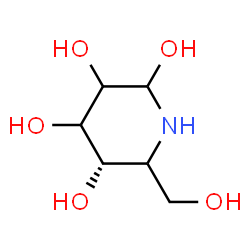 ChemSpider 2D Image | (5S)-6-(Hydroxymethyl)-2,3,4,5-piperidinetetrol | C6H13NO5