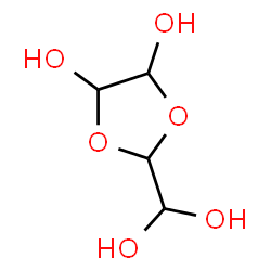 ChemSpider 2D Image | 2-(Dihydroxymethyl)-1,3-dioxolane-4,5-diol | C4H8O6