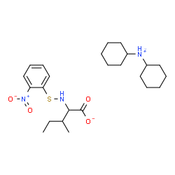 ChemSpider 2D Image | N-Cyclohexylcyclohexanaminium 3-methyl-2-{[(2-nitrophenyl)sulfanyl]amino}pentanoate | C24H39N3O4S