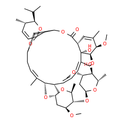 ChemSpider 2D Image | (1'R,2S,4'S,5S,6R,8'R,10'Z,12'S,13'S,14'Z,16'Z,20'R,21'R,24'S)-24'-Hydroxy-6-isopropyl-21'-methoxy-5,11',13',22'-tetramethyl-2'-oxo-5,6-dihydrospiro[pyran-2,6'-[3,7,19]trioxatetracyclo[15.6.1.1~4,8~.0
~20,24~]pentacosa[10,14,16,22]tetraen]-12'-yl 2,6-dideoxy-4-O-(2,6-dideoxy-3-O-methyl-alpha-L-arabino-hexopyranosyl)-3-O-methyl-alpha-L-arabino-hexopyranoside | C48H72O14