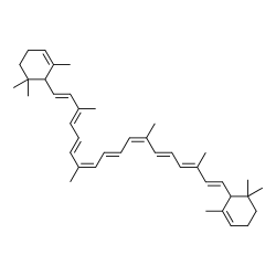 ChemSpider 2D Image | (13cis,13'cis)-4,4'-Didehydro-6,6'-dihydro-beta,beta-carotene | C40H56