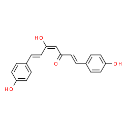 ChemSpider 2D Image | (1E,4E,6E)-5-Hydroxy-1,7-bis(4-hydroxyphenyl)-1,4,6-heptatrien-3-one | C19H16O4