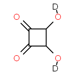 ChemSpider 2D Image | 3,4-Bis[(~2~H)hydroxy]-1,2-cyclobutanedione | C4H2D2O4