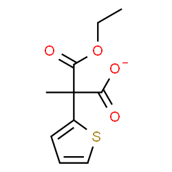 ChemSpider 2D Image | 3-Ethoxy-2-methyl-3-oxo-2-(2-thienyl)propanoate | C10H11O4S