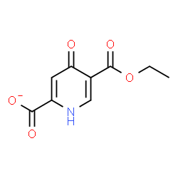 ChemSpider 2D Image | 5-(Ethoxycarbonyl)-4-oxo-1,4-dihydro-2-pyridinecarboxylate | C9H8NO5
