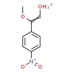 ChemSpider 2D Image | [2-Methoxy-2-(4-nitrophenyl)vinyl]oxonium | C9H10NO4