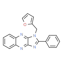 ChemSpider 2D Image | 1-(2-Furylmethyl)-2-phenyl-1H-imidazo[4,5-b]quinoxaline | C20H14N4O
