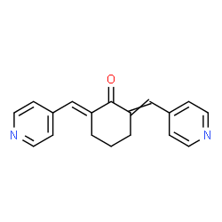ChemSpider 2D Image | (2E)-2,6-Bis(4-pyridinylmethylene)cyclohexanone | C18H16N2O