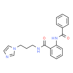 ChemSpider 2D Image | 2-(Benzoylamino)-N-[3-(1H-imidazol-1-yl)propyl]benzamide | C20H20N4O2