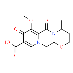 ChemSpider 2D Image | 7-Methoxy-4-methyl-6,8-dioxo-3,4,6,8,12,12a-hexahydro-2H-pyrido[1',2':4,5]pyrazino[2,1-b][1,3]oxazine-9-carboxylic acid | C14H16N2O6