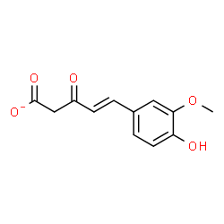 ChemSpider 2D Image | (4E)-5-(4-Hydroxy-3-methoxyphenyl)-3-oxo-4-pentenoate | C12H11O5