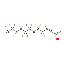 ChemSpider 2D Image | 3,4,4,5,5,6,6,7,7,8,8,9,9,10,10,11,11,12,12,12-Icosafluoro-2-dodecenoic acid | C12H2F20O2
