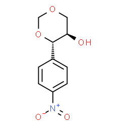 ChemSpider 2D Image | (4S,5R)-4-(4-Nitrophenyl)-1,3-dioxan-5-ol | C10H11NO5