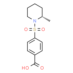 ChemSpider 2D Image | 4-{[(2S)-2-Methyl-1-piperidinyl]sulfonyl}benzoic acid | C13H17NO4S