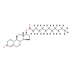ChemSpider 2D Image | (17beta)-3-Oxoestr-4-en-17-yl (~2~H_23_)dodecanoate | C30H25D23O3