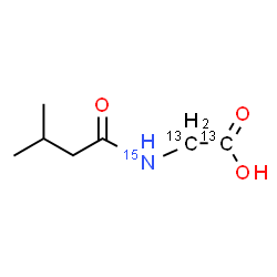 ChemSpider 2D Image | N-(3-Methylbutanoyl)(~13~C_2_,~15~N)glycine | C513C2H1315NO3