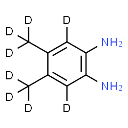 ChemSpider 2D Image | 4,5-Bis[(~2~H_3_)methyl]-1,2-(~2~H_2_)benzenediamine | C8H4D8N2