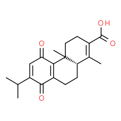 ChemSpider 2D Image | (10aS)-7-Isopropyl-1,4a-dimethyl-5,8-dioxo-3,4,4a,5,8,9,10,10a-octahydro-2-phenanthrenecarboxylic acid | C20H24O4