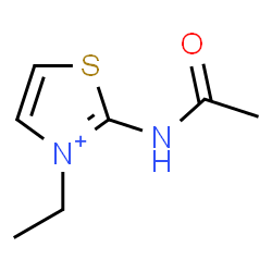 ChemSpider 2D Image | 2-Acetamido-3-ethyl-1,3-thiazol-3-ium | C7H11N2OS