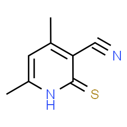 ChemSpider 2D Image | 2-Mercapto-4,6-dimethylnicotinonitrile | C8H8N2S