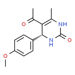 ChemSpider 2D Image | (4R)-5-Acetyl-4-(4-methoxyphenyl)-6-methyl-3,4-dihydro-2(1H)-pyrimidinone | C14H16N2O3