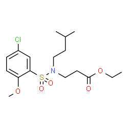 ChemSpider 2D Image | Ethyl N-[(5-chloro-2-methoxyphenyl)sulfonyl]-N-(3-methylbutyl)-beta-alaninate | C17H26ClNO5S