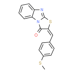 ChemSpider 2D Image | (2E)-2-[4-(Methylsulfanyl)benzylidene][1,3]thiazolo[3,2-a]benzimidazol-3(2H)-one | C17H12N2OS2
