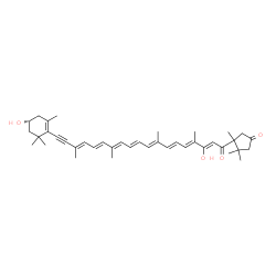 ChemSpider 2D Image | (3R)-3,8'-Dihydroxy-7,8-didehydro-beta,kappa-carotene-3',6'-dione | C40H52O4