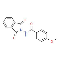ChemSpider 2D Image | N-(1,3-Dioxo-1,3-dihydro-2H-isoindol-2-yl)-4-methoxybenzamide | C16H12N2O4