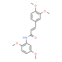 ChemSpider 2D Image | (2E)-N-(2,5-Dimethoxyphenyl)-3-(3,4-dimethoxyphenyl)acrylamide | C19H21NO5
