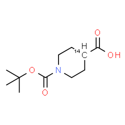 ChemSpider 2D Image | 1-{[(2-Methyl-2-propanyl)oxy]carbonyl}-4-(4-~14~C)piperidinecarboxylic acid | C1014CH19NO4