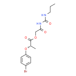 ChemSpider 2D Image | 2-Oxo-2-[(propylcarbamoyl)amino]ethyl (2S)-2-(4-bromophenoxy)propanoate | C15H19BrN2O5