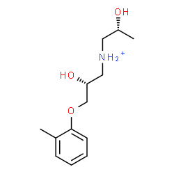ChemSpider 2D Image | (2R)-2-Hydroxy-N-[(2R)-2-hydroxypropyl]-3-(2-methylphenoxy)-1-propanaminium | C13H22NO3