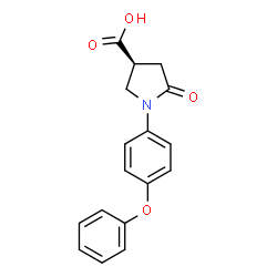 ChemSpider 2D Image | (3S)-5-Oxo-1-(4-phenoxyphenyl)-3-pyrrolidinecarboxylic acid | C17H15NO4