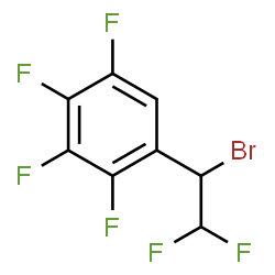 ChemSpider 2D Image | 1-(1-Bromo-2,2-difluoroethyl)-2,3,4,5-tetrafluorobenzene | C8H3BrF6