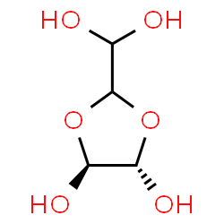 ChemSpider 2D Image | (4S,5S)-2-(Dihydroxymethyl)-1,3-dioxolane-4,5-diol | C4H8O6