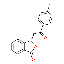 ChemSpider 2D Image | (3S)-3-[2-(4-Fluorophenyl)-2-oxoethyl]-2-benzofuran-1(3H)-one | C16H11FO3